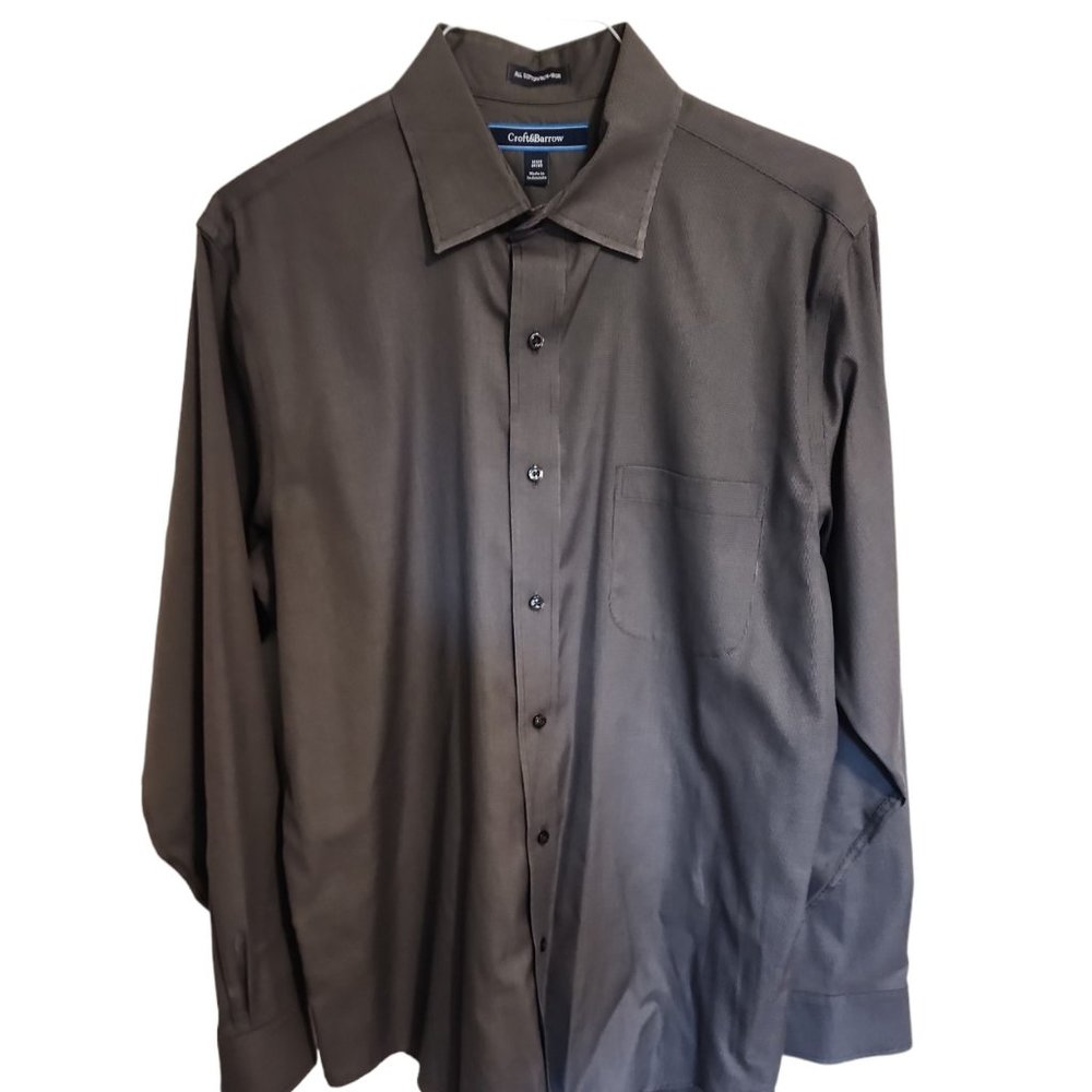 CROFT & BARROW MEN'S DRESS SHIRT - 16.5   34/35